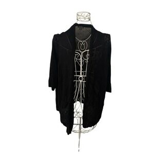 BEAUTIFUL J. Jill Cardigan Womens plus size 2X Wearever Collection black Viscose